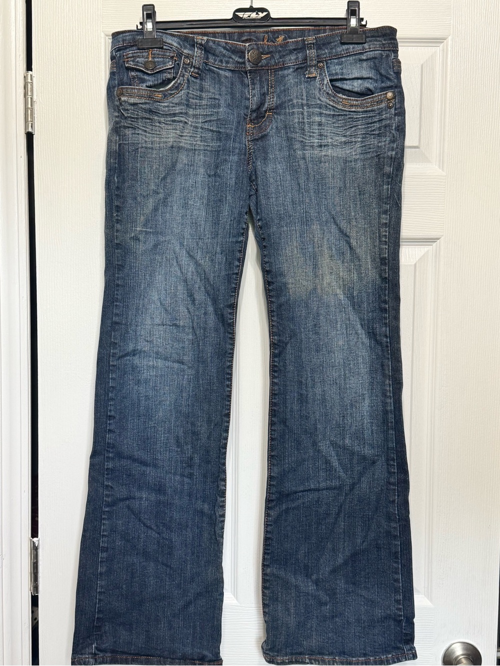 Y2K BU from Malibu 2000s Low Rise Medium Dirty Wash Stretch Bootcut Jeans Sz 13